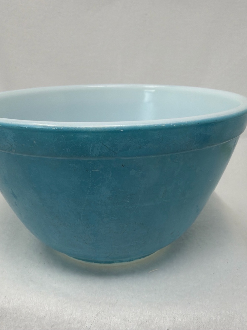 Vintage Pyrex Primary Blue Ceramic Mixing Bowl